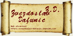 Zvezdoslav Dafunić vizit kartica